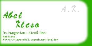 abel klcso business card